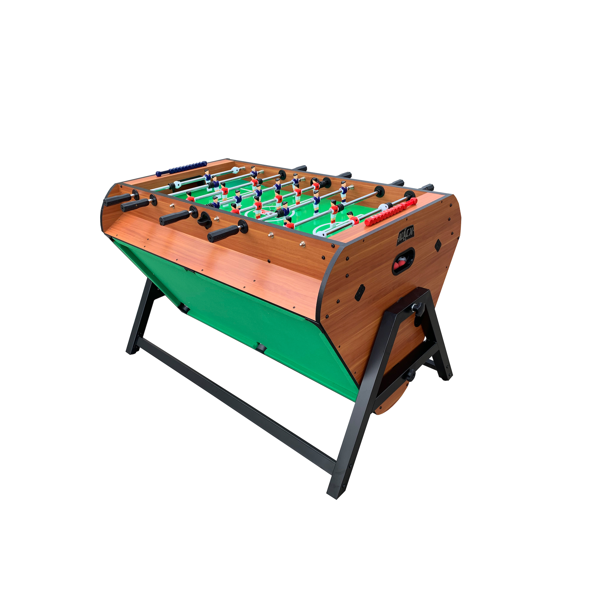 KICK Triplex 55″ 3-in-1 Swivel Multi Game Table (Brown)